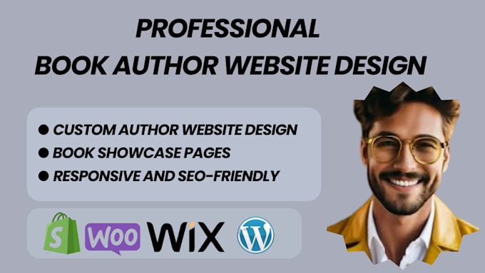 Gig Preview - Professional book author website design