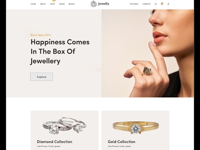 Gig Preview - Create fantastic jewellery website design