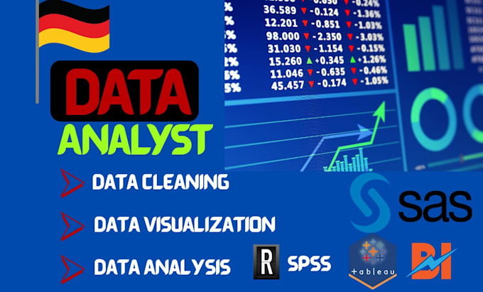 Gig Preview - Do data cleaning, visualization, analysis, reporting by r, spss, sas, tableau