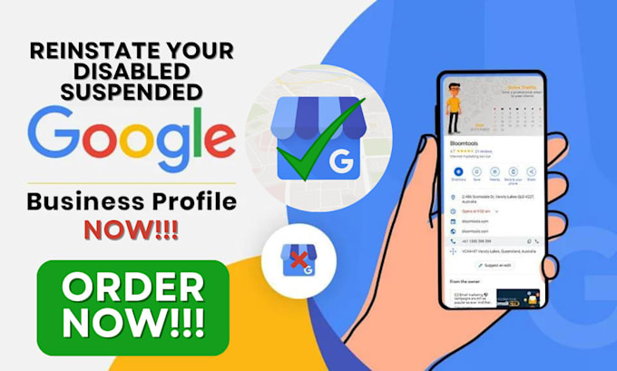 Gig Preview - Reinstate google my business suspension remove and verification