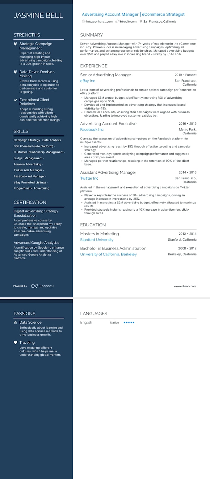 Bestseller - create standard resume or CV in european or canadian format