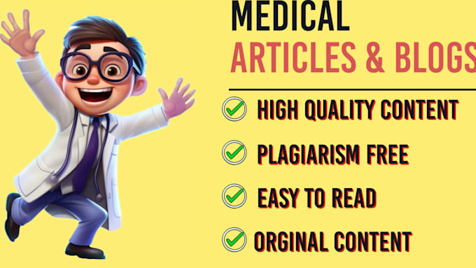 Bestseller - design medical presentation article and blog posts write medical research write