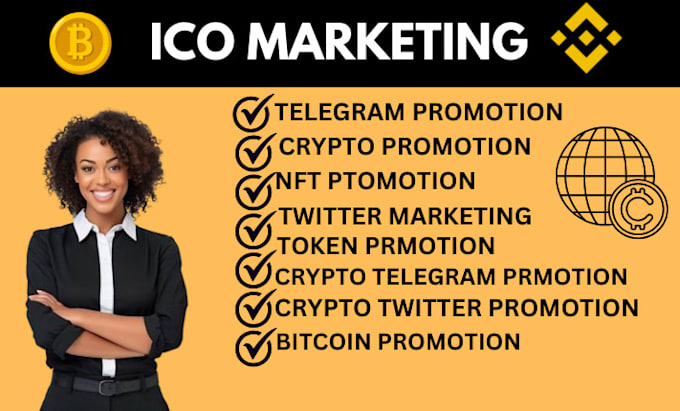 Gig Preview - Do ico marketing cryto token telegram nft and solana promotion for your project