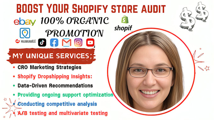 Gig Preview - Do cro audit, shopify dropshiping store, cro marketing for website promotions