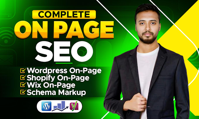 Gig Preview - Do complete on page SEO wordpress shopify wix with rankmath