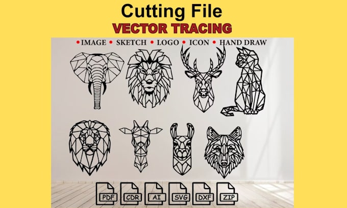 Gig Preview - Create high quality dxf,svg,png,eps files for laser cutting commercial use