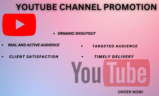 Bestseller - do youtube channel promotion , organic shoutout, channel monetization