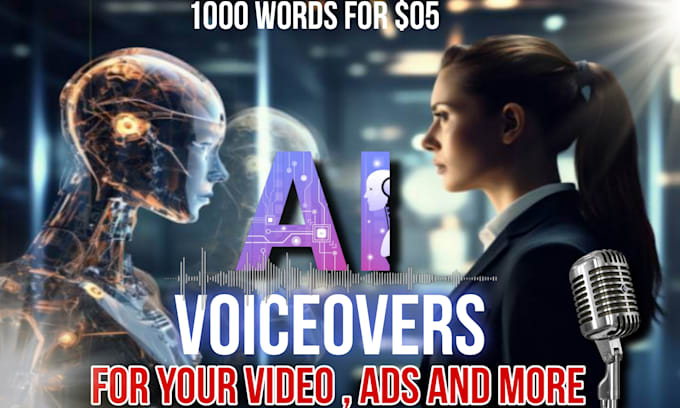 Gig Preview - Create natural ai voiceovers for videos, ads, and more