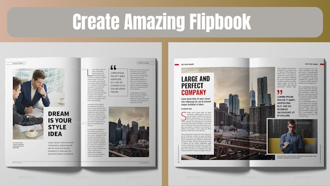 Gig Preview - Design professional digital flipbooks for brochures, portfolios, or catalogs