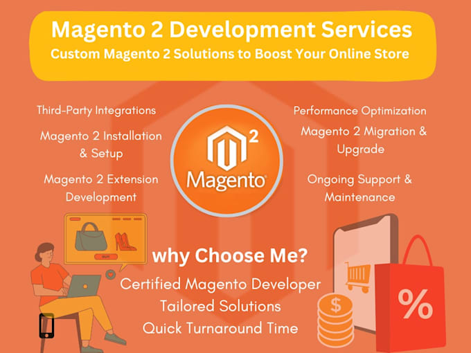 Gig Preview - Develop and customize your magento 2 store professionally