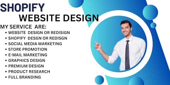 Gig Preview - Help you to design, redesign shopify store, dropshipping store, shopify website