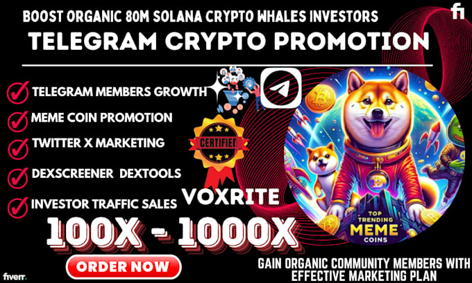 Gig Preview - Boost 100million solana meme coin crypto investors, boost volume, holders