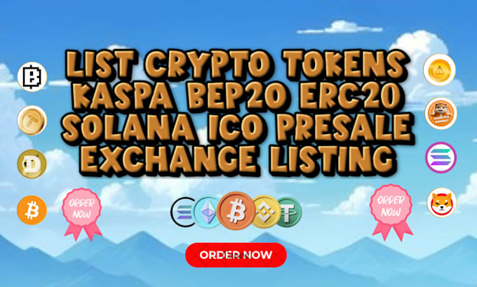 Gig Preview - List crypto token, kaspa erc20 bep20 solana token listing, ico presale listing