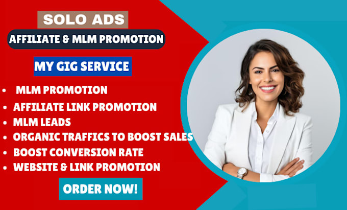 Gig Preview - Do solo ads affiliate link promotion, usa sign up campaign, mlm leads generation