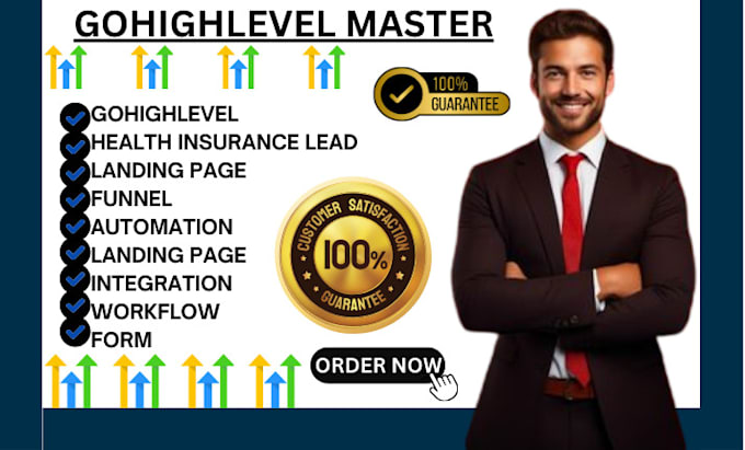 Gig Preview - Do gohighlevel health insurance lead health insurance landing page funnel form