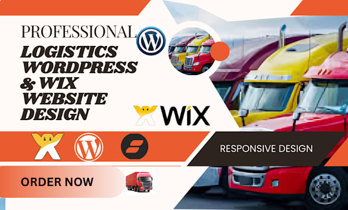 Gig Preview - Design logistics, transport, trucking dispatch, wordpress and wix website design