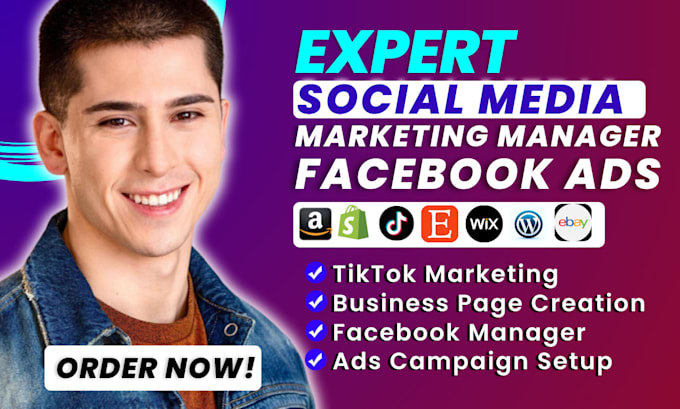 Gig Preview - Be your social media manager, tiktok, instagram, business page, facebook manager