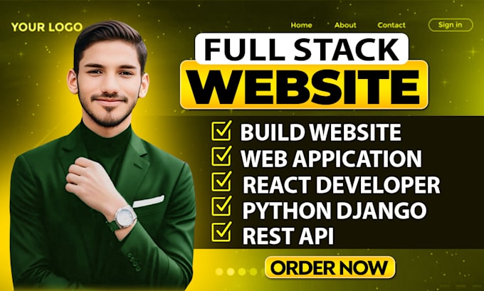 Gig Preview - Build website development as full stack developer in react js, python django