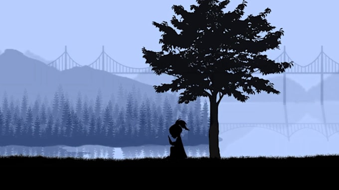 Gig Preview - Do silhouette animation high quality shadow style on line art animation