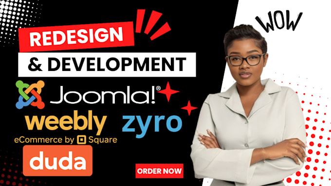 Bestseller - develop or redesign joomla weebly website zyro duda squarespace ecommerce