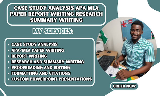 Gig Preview - Do case study analysis apa mla paper report writing research or summary writing