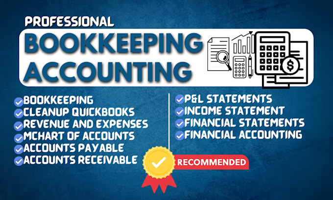 Gig Preview - Setup, clean up bookkeeping, accounting, profit and loss in quickbooks online