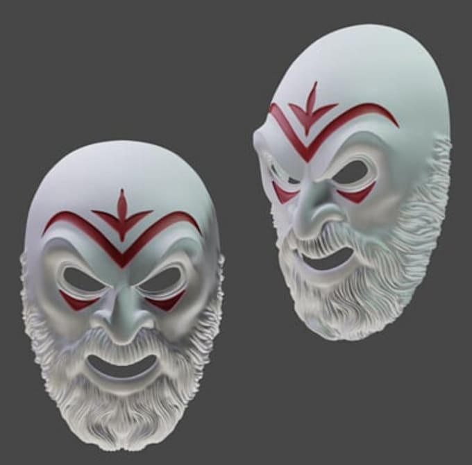 Gig Preview - Create 3d mask for cosplay you want