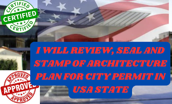 Bestseller - review, seal and stamp of architecture plan for city permit in USA state