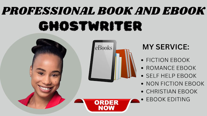 Gig Preview - Be romance ghostwriter self help ebook, fiction and nonfiction ebook ghostwriter