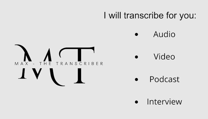 Bestseller - transcribe videos or audios for you with accuracy and reliability