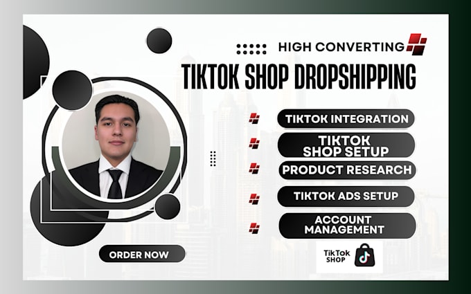 Gig Preview - Setup tiktok shop dropshipping, manage ads, affiliate marketing