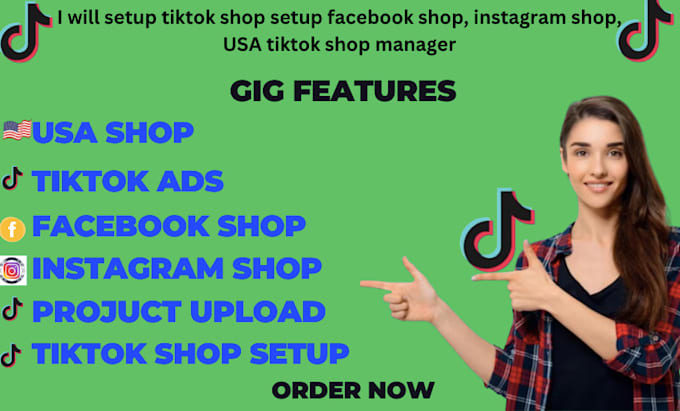 Gig Preview - Setup tiktok shop setup facebook shop, instagram shop, USA tiktok shop manager