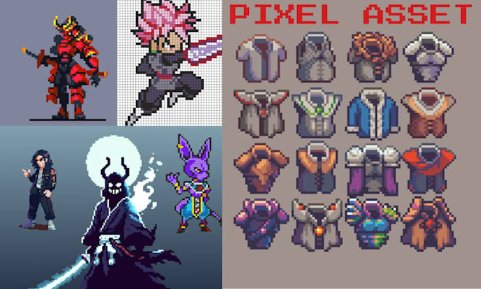 Gig Preview - Do pixel art animatiom, lofi loop animation,2d sprite sheet 32 bit, character