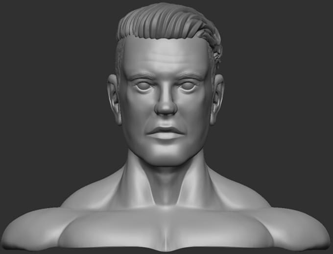 Gig Preview - Sculpt realistic 3d stylized head model 3d face bust portrait stl for 3d print