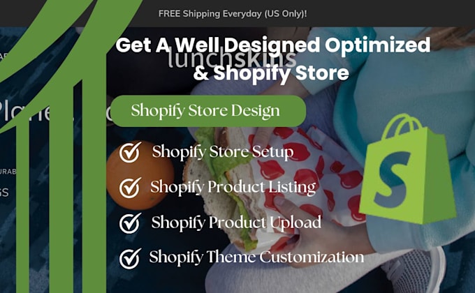 Gig Preview - Design shopify store design shopify dropshipping store, shopify website design