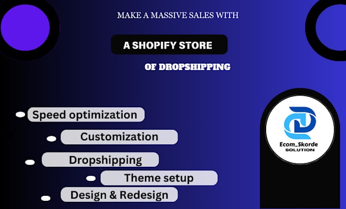 Gig Preview - Do shopify store design or shopify website design