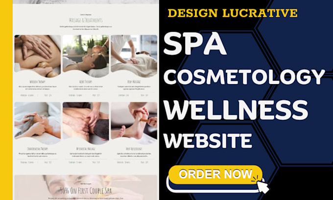 Gig Preview - Design spa therapy skincare therapy cosmetology website