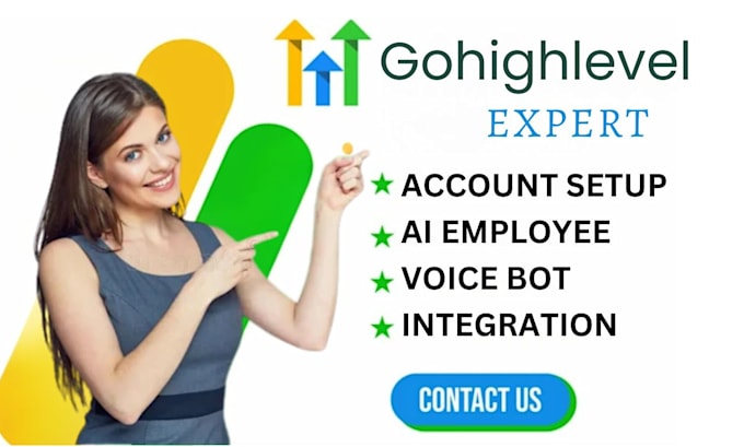 Gig Preview - Do gohighlevel chatbot livechat go hlgh level ai employee voice bot automation