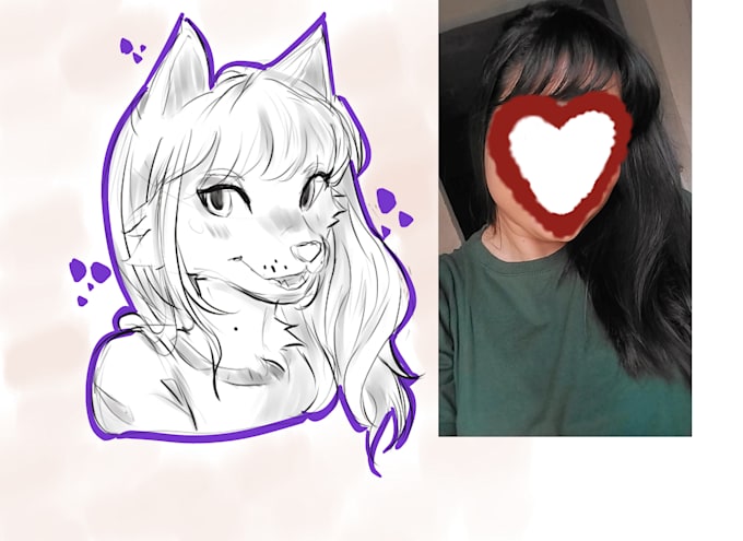 Gig Preview - Draw a profile picture of you as a furry