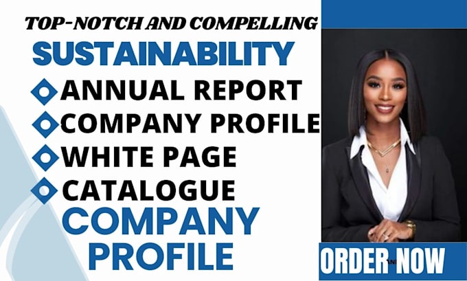 Gig Preview - Write sustainability, annual reports, company profile, catalogue and white paper