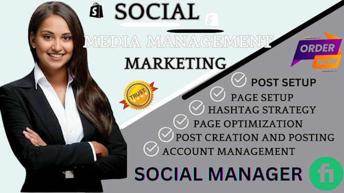 Gig Preview - Be your social media marketing manager