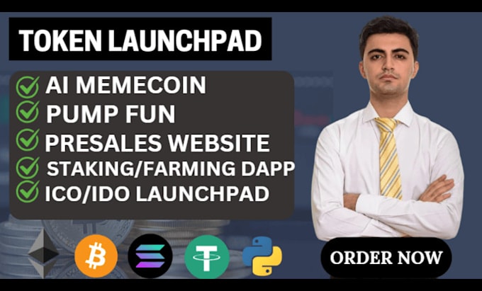 Gig Preview - Build pump fun meme coin token launchpad on solana dex defi for ethereum presale