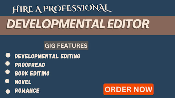 Gig Preview - Developmental book editor, proofread, format fiction, novel, nonfiction, memoir