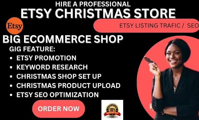 Gig Preview - Promote etsy christmas store shopify seo etsy pod to boost etsy xmas sale