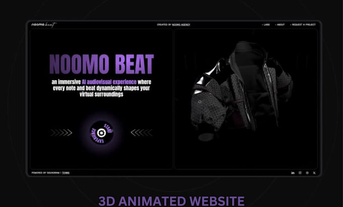 Gig Preview - Interactive 3d animated webflow website, 3d animated website, spline animation