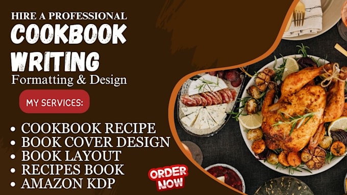 Gig Preview - Design and write recipes for cookbook, recipe book, ebook writer, cookbook