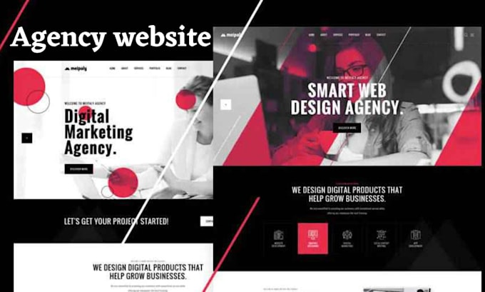 Gig Preview - Do smma website, smma agency website, agency website, smma