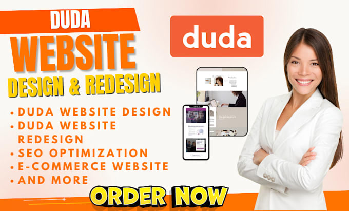 Gig Preview - Duda ecommerce website design, duda website redesign store, duda landing page