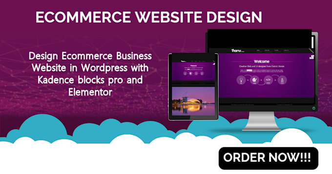 Gig Preview - Design ecommerce business website in wordpress with kadence blocks pro,elementor