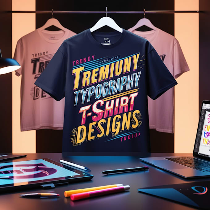 Gig Preview - Create high quality custom t shirt designs trendy graphics for your brand